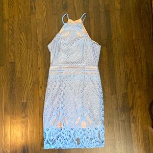 Blue lace dress